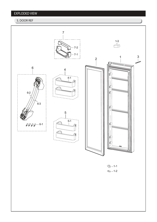 Refrigerator door parts