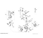 Bosch SHXM78Z55N/01 water inlet/heat pump/spray arm diagram