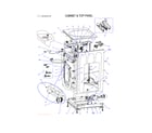 Midea MLH52S7AGS cabinet & top panel diagram