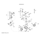 Bosch SHP878ZD5N/18 spray arm/water inlet/pump diagram