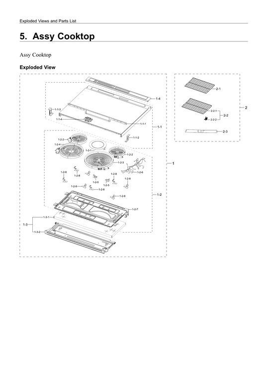 Cooktop assy