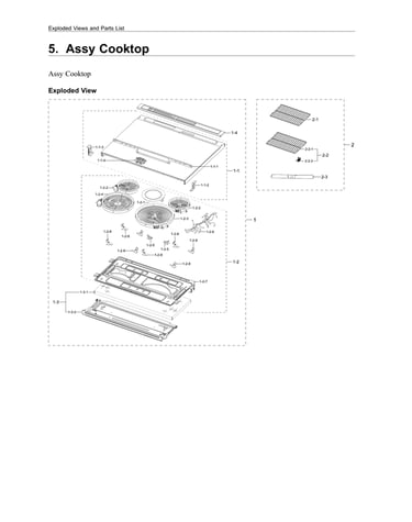 Cooktop assy
