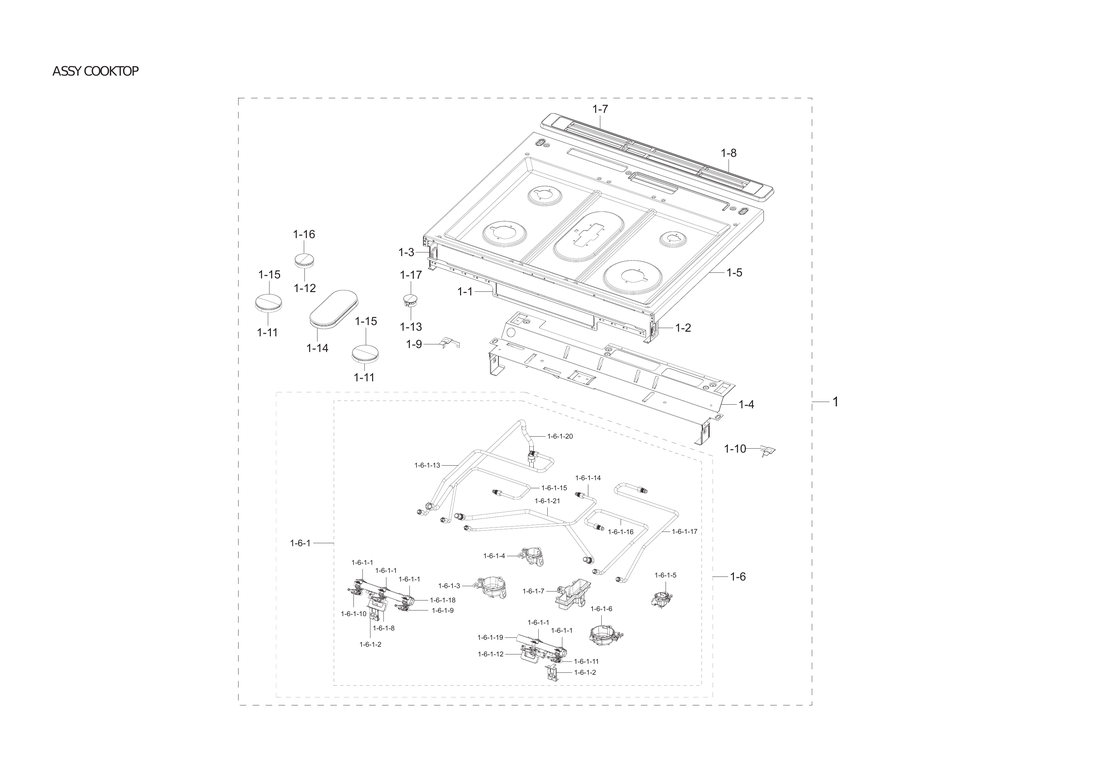 Cooktop assy