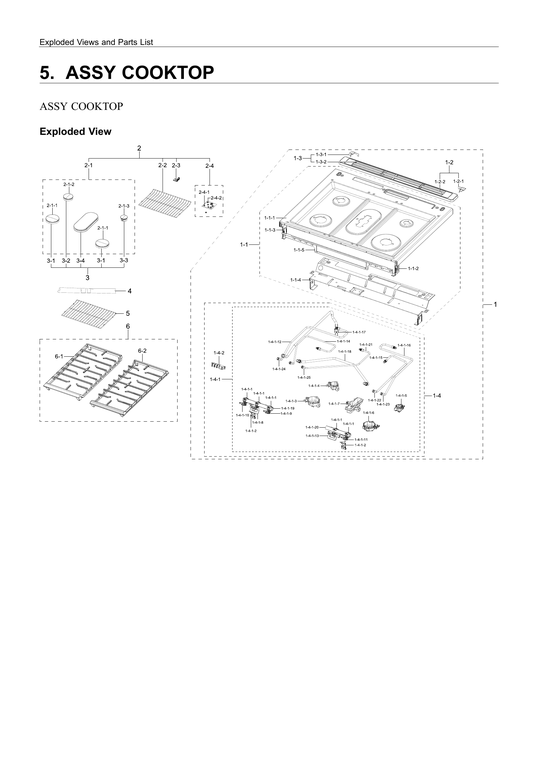 Cooktop assy