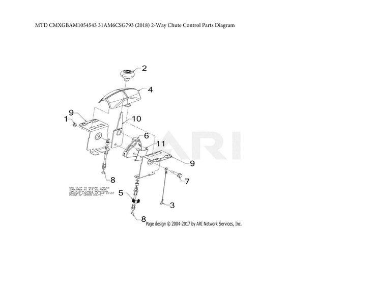 2-way chute control parts