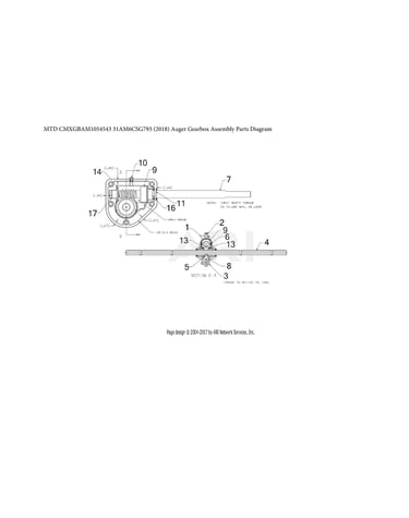 Auger gearbox assy parts