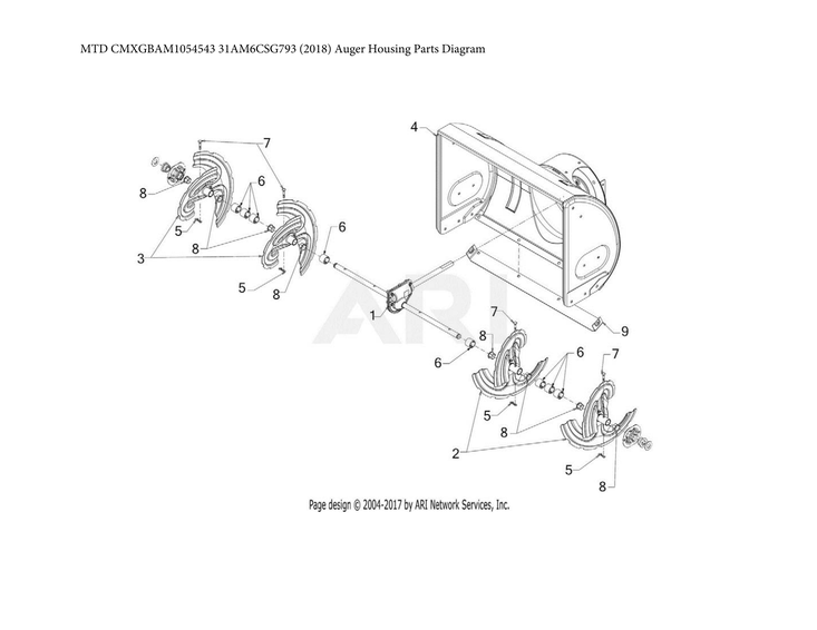 Auger housing parts