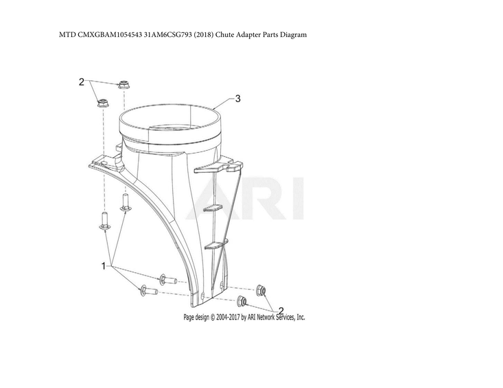 Chute adapter parts