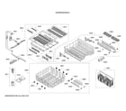 Bosch SHP865WD5N/01 racks/spray arms/cutlery basket diagram