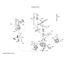 Bosch SHXM88Z75N/01 water inlet/heat pump/sump diagram