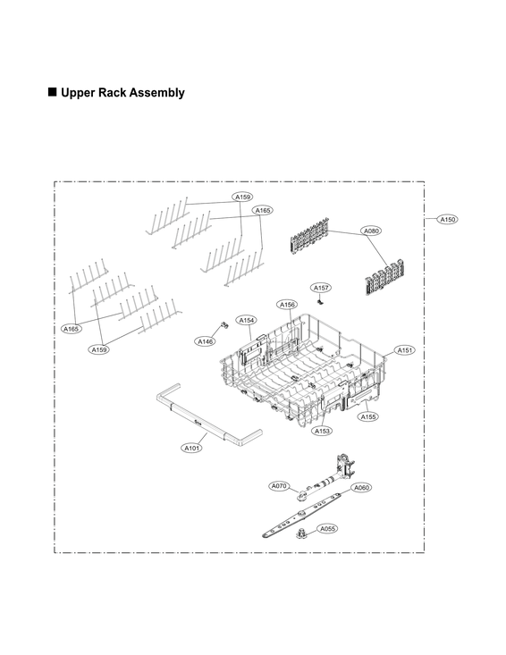 Upper rack assy