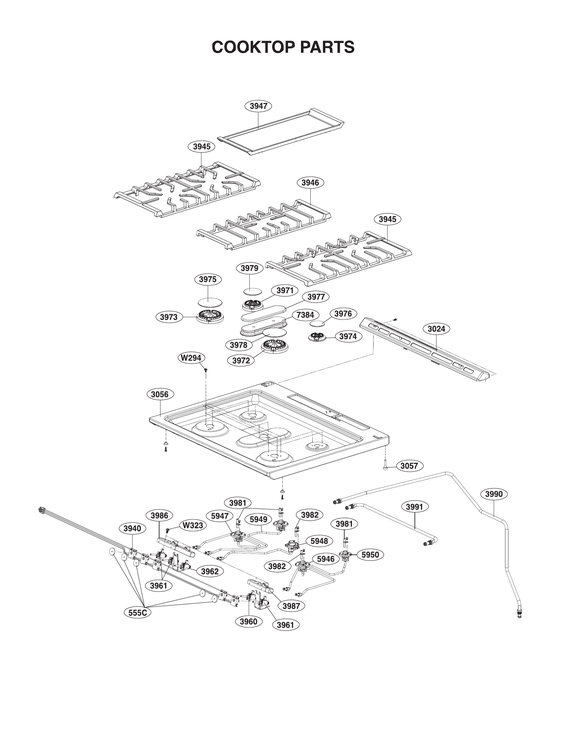 Cooktop parts