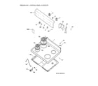 GE RB525DP1WH control panel & cooktop diagram