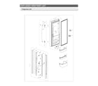 Samsung RF18HFENBSR/US-51 left refrigerator door parts diagram