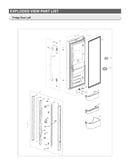 Left refrigerator door parts