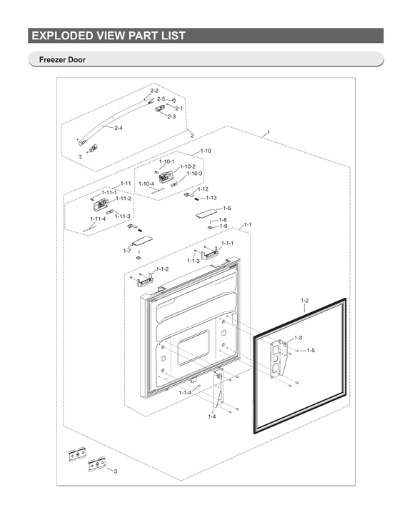 FREEZER DOOR PARTS