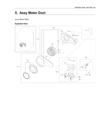 Motor duct assy