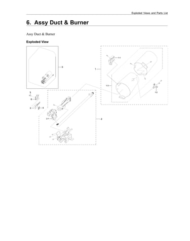 Duct & burner assy