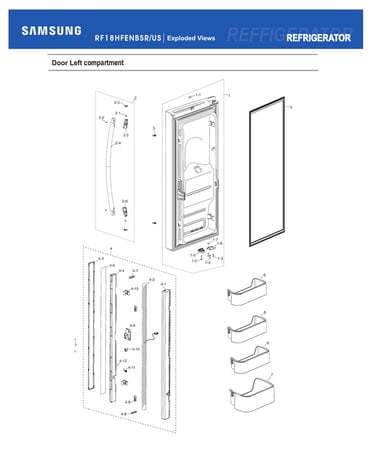 Left door compartment