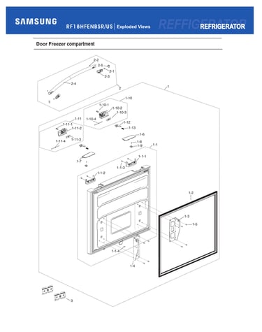 Freezer door compartment