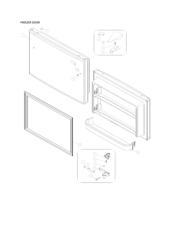 Freezer door