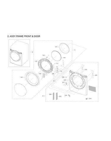 Front frame & door assy