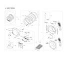 Samsung DV42H5200EP/A3-03 drum assy diagram