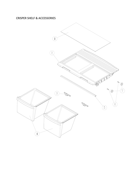 Crisper shelf & accessories
