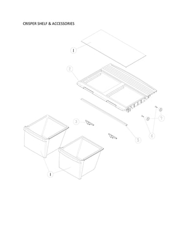 Crisper shelf & accessories