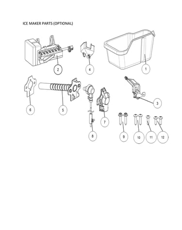 Ice maker parts (optional)
