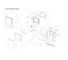 Samsung DVG55A7300E/A3-00 front parts assy diagram