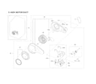 Samsung DVG55A7300E/A3-00 motor duct assy diagram