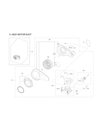 Motor duct assy
