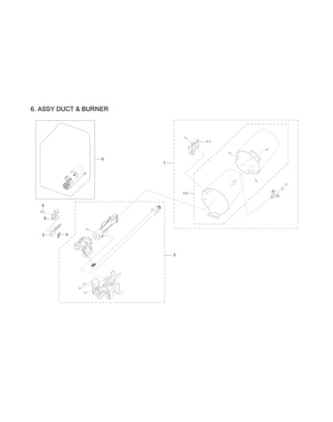 Duct & burner assy