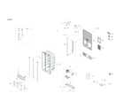 Samsung RS27T5561SR/AA-00 cabinet parts diagram