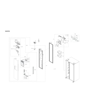 Freezer door parts