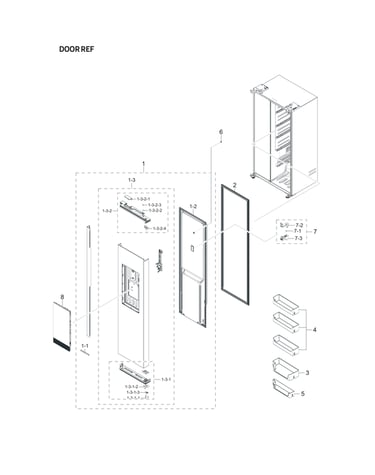 Refrigerator door parts
