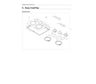 Samsung NE59T4311SS/AA-00 cooktop assy diagram