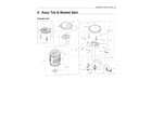 Samsung WA45T3400AP/A4-00 tub & basket spin assy diagram