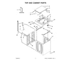 Amana NTW4601BQ0 top & cabinet parts diagram