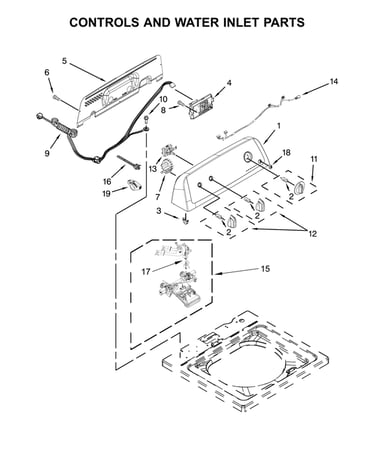Controls & water inlet parts