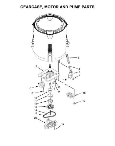 Gearcase, motor & pump parts