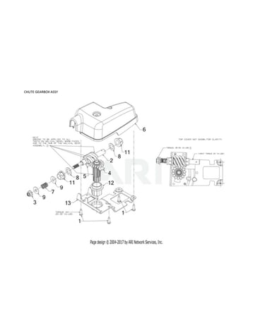 Chute gearbox assy
