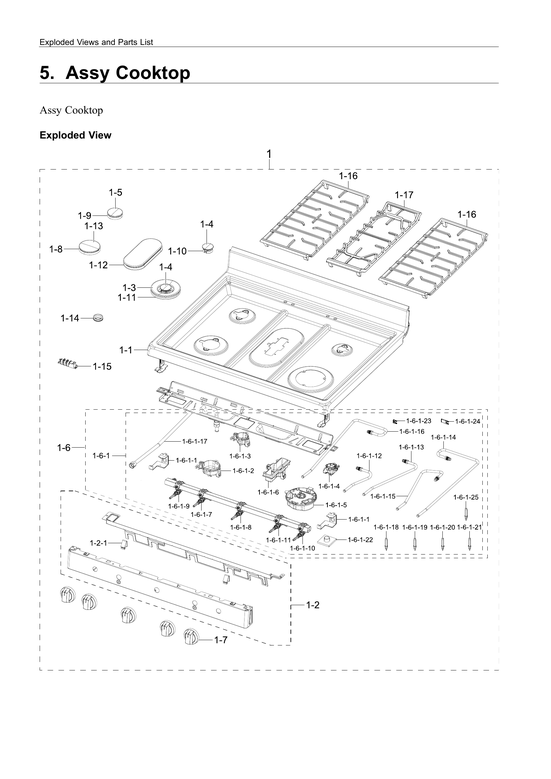 Cooktop assy