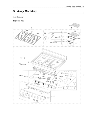 Cooktop assy