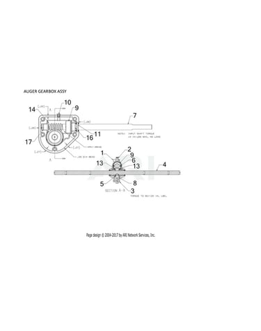 Auger gearbox assy