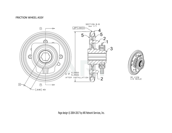 Friction wheel assy