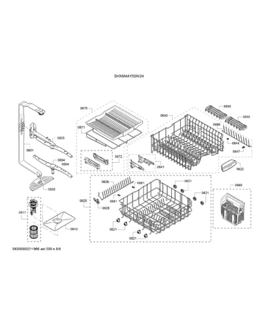 Spray arm/racks