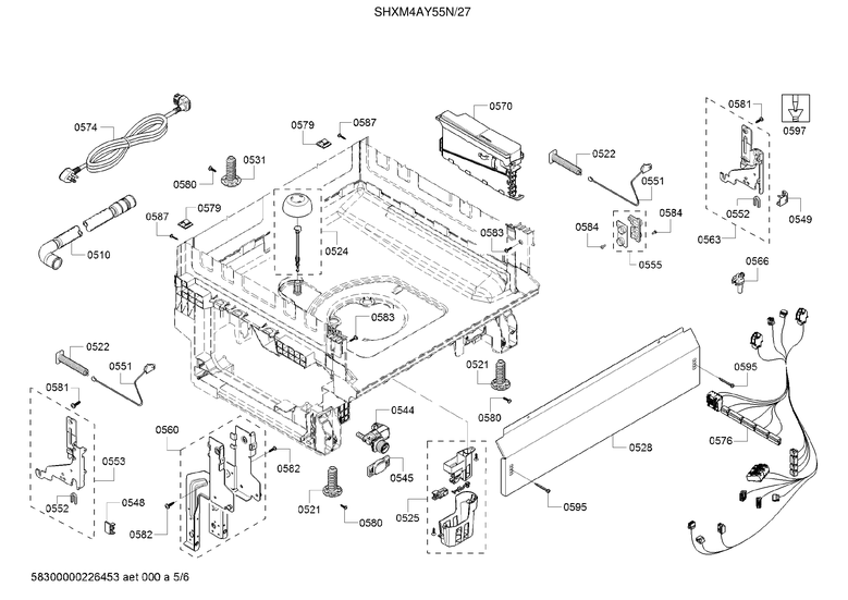 Base/drain hose/main harness