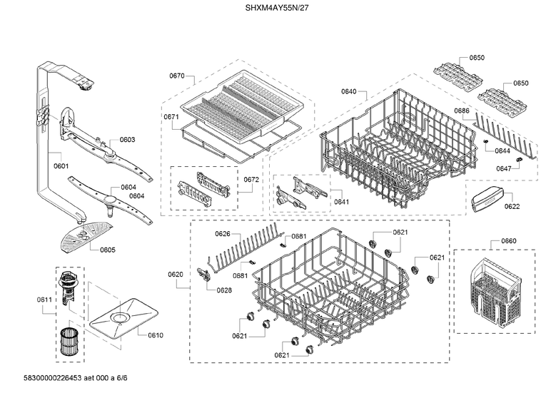 Spray arms/racks